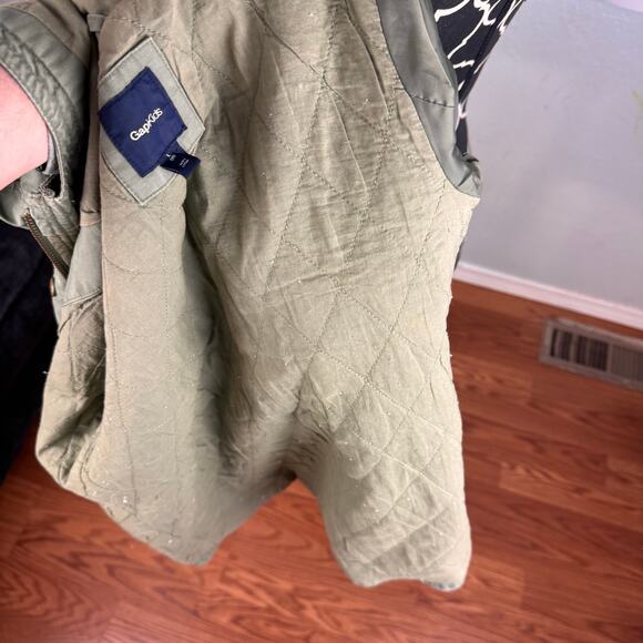 Gap Kids Olive Army Green Hooded Utility Jacket Sz L (10) - Picture 12 of 12